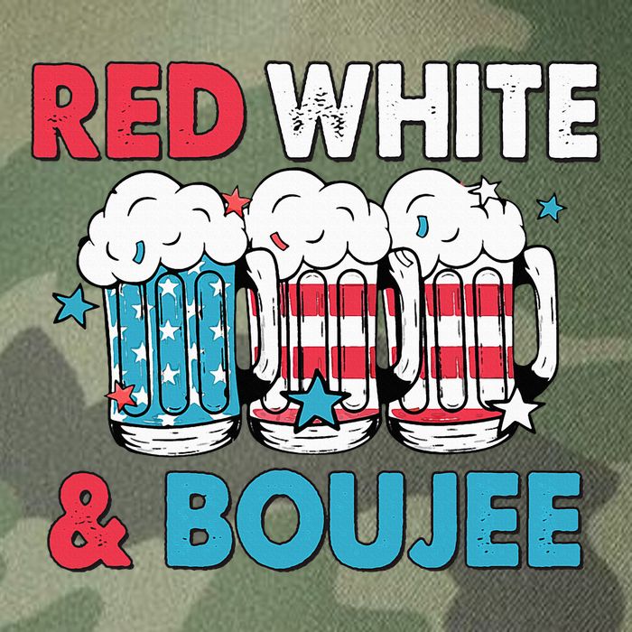 Red White And Boujee Retro 4th Of July Drinking Legacy Tie Dye Trucker Hat