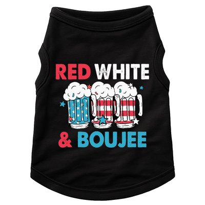 Red White And Boujee Retro 4th Of July Drinking Doggie Tank