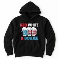 Red White And Boujee Retro 4th Of July Drinking Hoodie