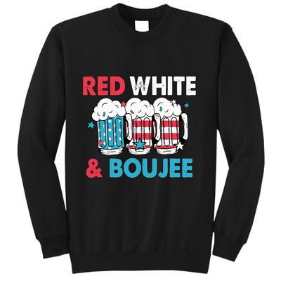 Red White And Boujee Retro 4th Of July Drinking Sweatshirt