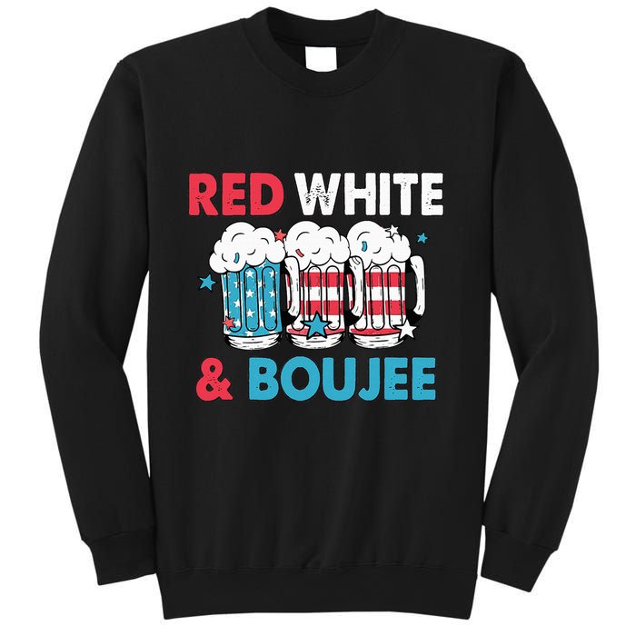 Red White And Boujee Retro 4th Of July Drinking Sweatshirt