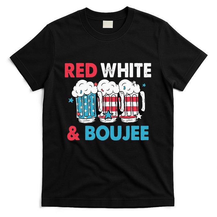 Red White And Boujee Retro 4th Of July Drinking T-Shirt