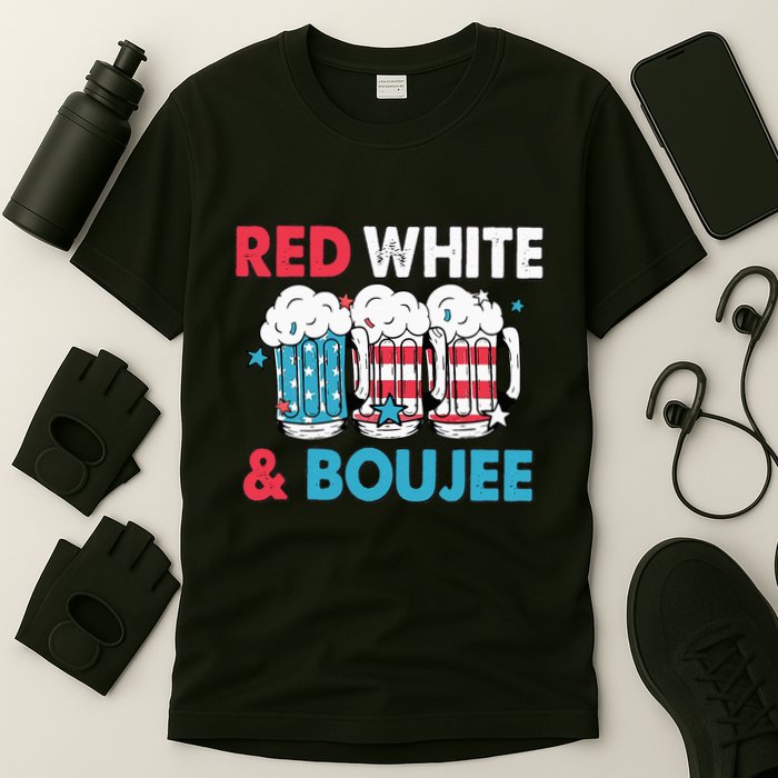 Red White And Boujee Retro 4th Of July Drinking T-Shirt
