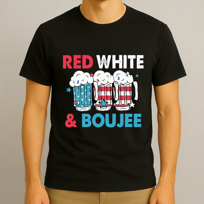 Red White And Boujee Retro 4th Of July Drinking T-Shirt