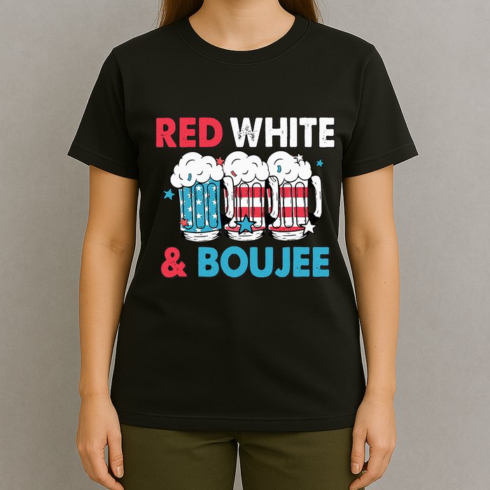 Red White And Boujee Retro 4th Of July Drinking T-Shirt