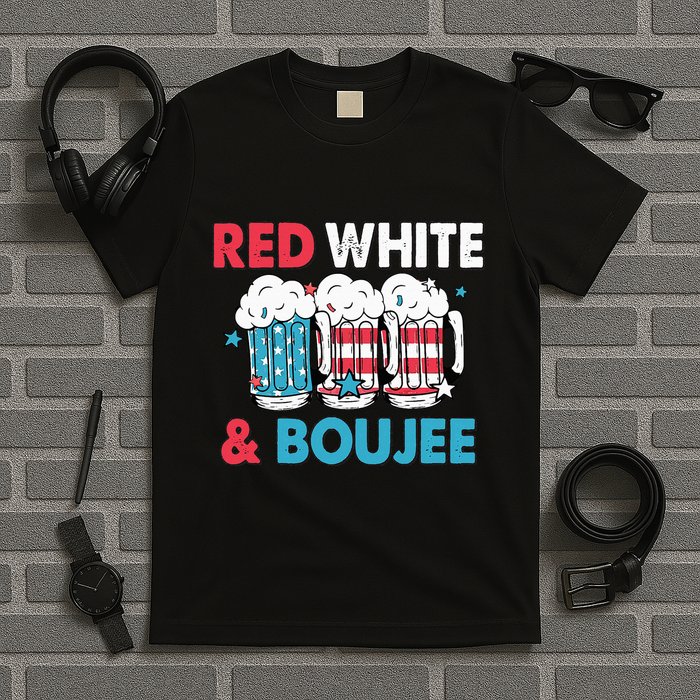 Red White And Boujee Retro 4th Of July Drinking T-Shirt