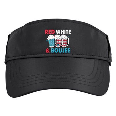 Red White And Boujee Retro 4th Of July Drinking Adult Drive Performance Visor