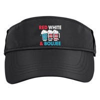 Red White And Boujee Retro 4th Of July Drinking Adult Drive Performance Visor