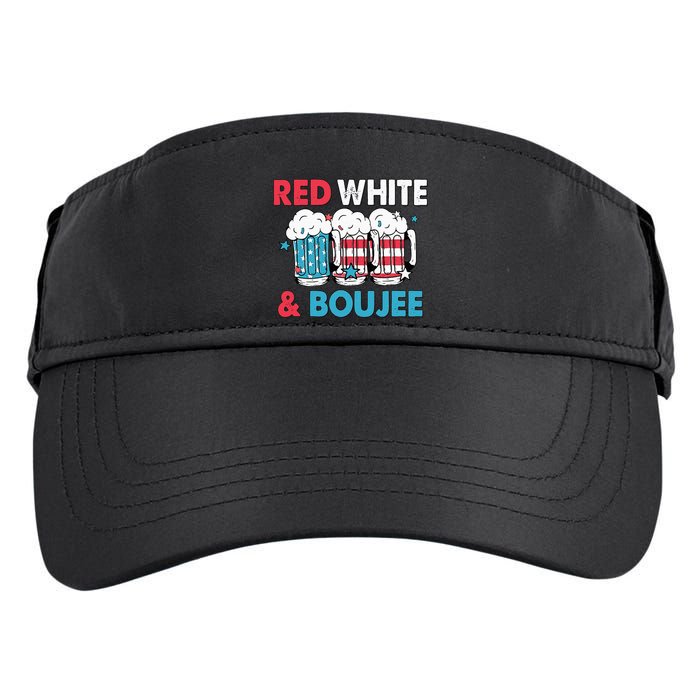 Red White And Boujee Retro 4th Of July Drinking Adult Drive Performance Visor