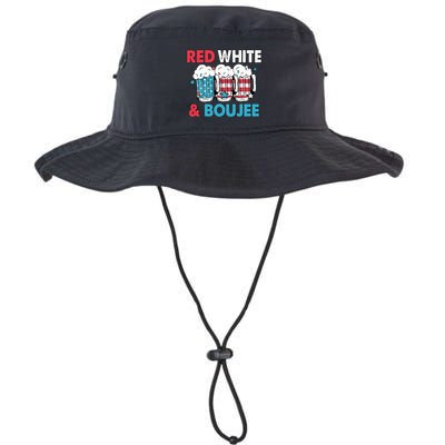 Red White And Boujee Retro 4th Of July Drinking Bucket Hat