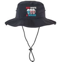 Red White And Boujee Retro 4th Of July Drinking Bucket Hat