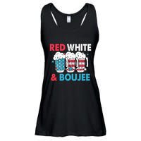 Red White And Boujee Retro 4th Of July Drinking Ladies Essential Flowy Tank