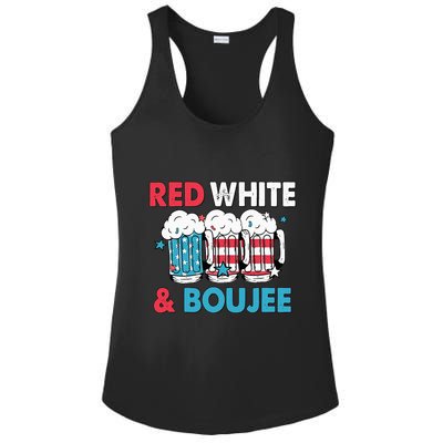 Red White And Boujee Retro 4th Of July Drinking Ladies PosiCharge Competitor Racerback Tank