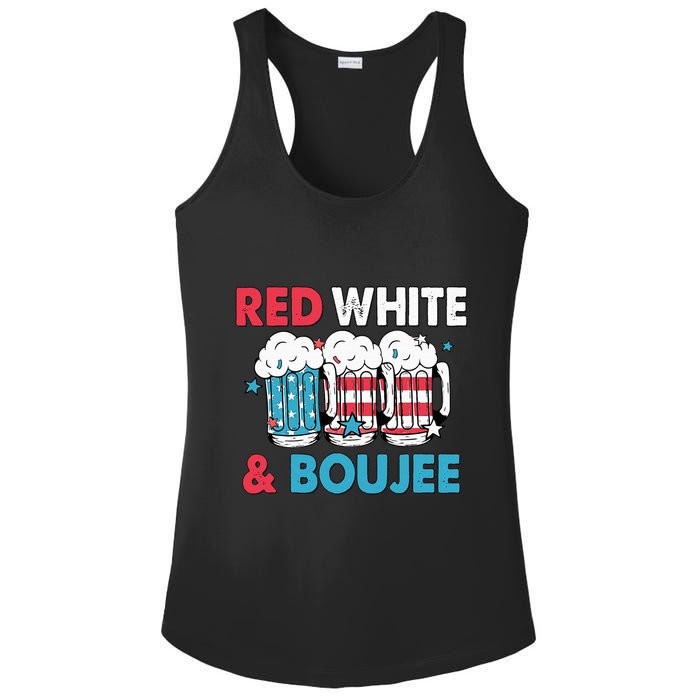 Red White And Boujee Retro 4th Of July Drinking Ladies PosiCharge Competitor Racerback Tank