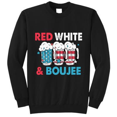 Red White And Boujee Retro 4th Of July Drinking Tall Sweatshirt