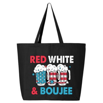 Red White And Boujee Retro 4th Of July Drinking 25L Jumbo Tote