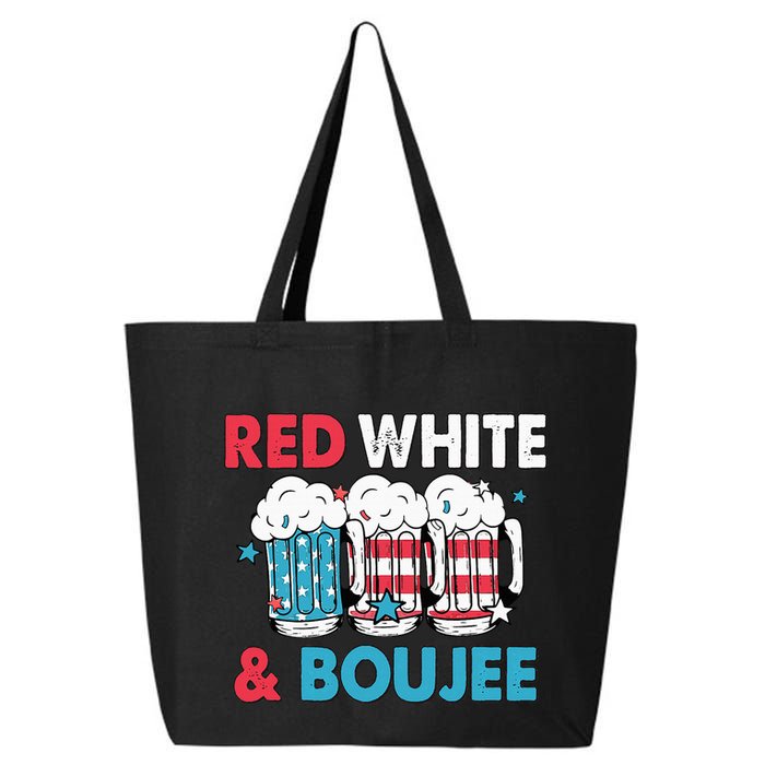 Red White And Boujee Retro 4th Of July Drinking 25L Jumbo Tote