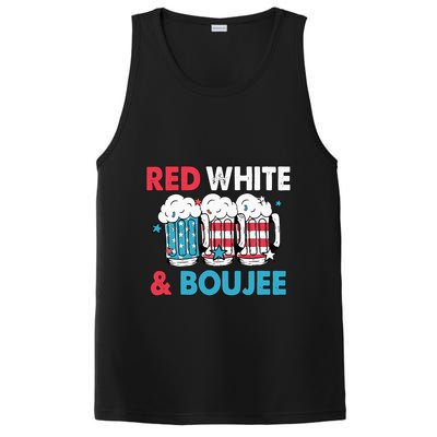 Red White And Boujee Retro 4th Of July Drinking PosiCharge Competitor Tank