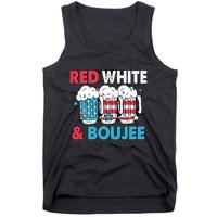Red White And Boujee Retro 4th Of July Drinking Tank Top