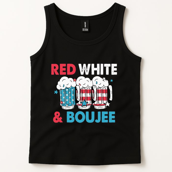 Red White And Boujee Retro 4th Of July Drinking Tank Top