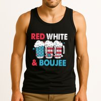 Red White And Boujee Retro 4th Of July Drinking Tank Top