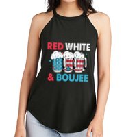 Red White And Boujee Retro 4th Of July Drinking Women's Perfect Tri Rocker Tank