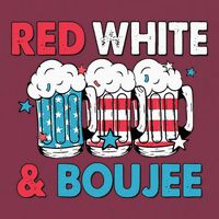 Red White And Boujee Retro 4th Of July Drinking 16oz Travel Tumbler