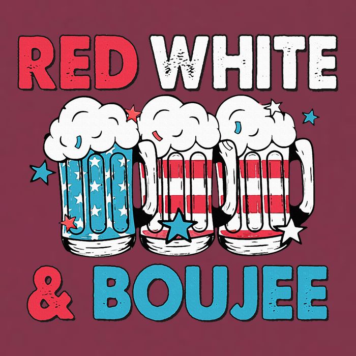 Red White And Boujee Retro 4th Of July Drinking 16oz Travel Tumbler