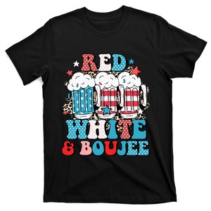 Red White And Boujee Retro 4th Of July Drinking T-Shirt