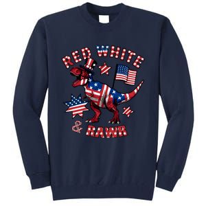 Red White And Rawr America Patriotic Tall Sweatshirt