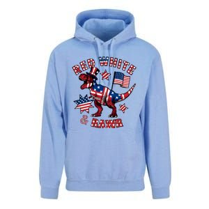 Red White And Rawr America Patriotic Unisex Surf Hoodie