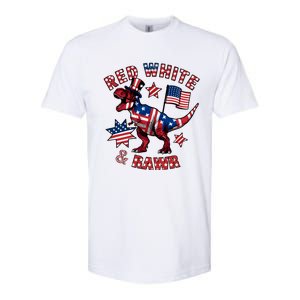 Red White And Rawr America Patriotic Softstyle CVC T-Shirt