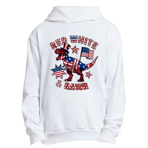 Red White And Rawr America Patriotic Urban Pullover Hoodie