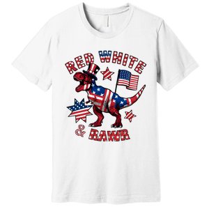 Red White And Rawr America Patriotic Premium T-Shirt