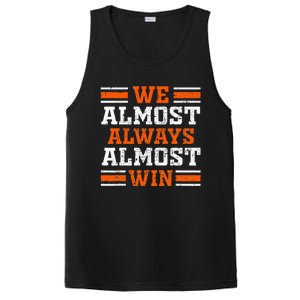 Retro We Almost Always Almost Win Funny Football Fans Lovers PosiCharge Competitor Tank