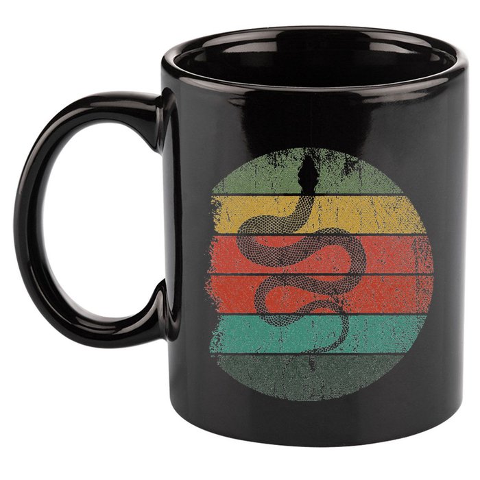Retro Wild Animal Rainforest Zoo Keeper Pet Gift Snake 11oz C Handle Ceramic Mug