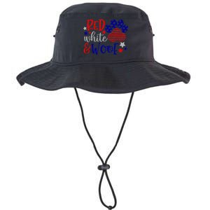 Red White And Woof Patriotic Dog Lover USA Flag 4th Of July Legacy Cool Fit Booney Bucket Hat