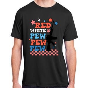 Red White And Pew Ar15 Funny Patriotic Gun 4th Amendment Adult ChromaSoft Performance T-Shirt