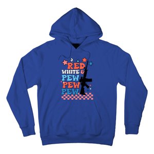 Red White And Pew Ar15 Funny Patriotic Gun 4th Amendment Hoodie