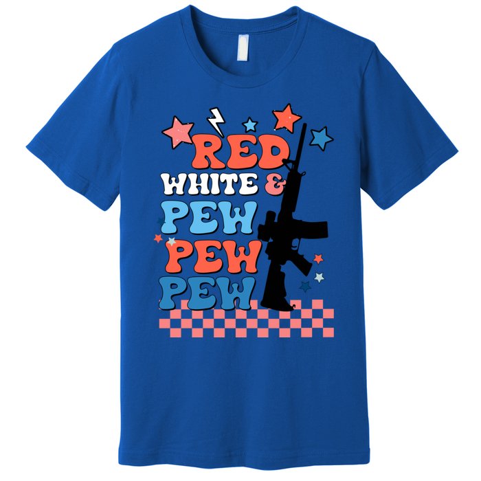 Red White And Pew Ar15 Funny Patriotic Gun 4th Amendment Premium T-Shirt