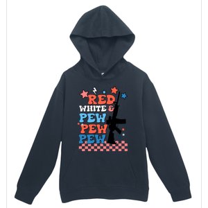 Red White And Pew Ar15 Funny Patriotic Gun 4th Amendment Urban Pullover Hoodie