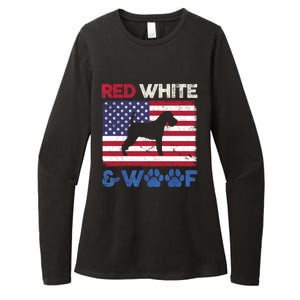 Red White And Woof Welsh Terrier Dog Us Flag Gift Womens CVC Long Sleeve Shirt