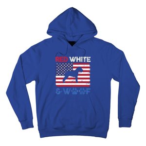 Red White And Woof Welsh Terrier Dog Us Flag Gift Hoodie