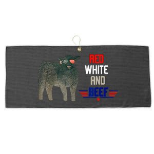 Red white and beef Funny Large Microfiber Waffle Golf Towel