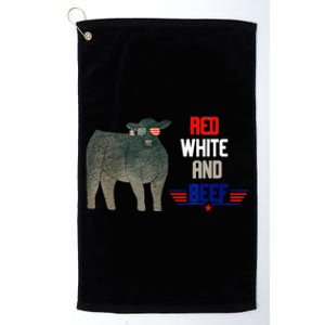 Red white and beef Funny Platinum Collection Golf Towel