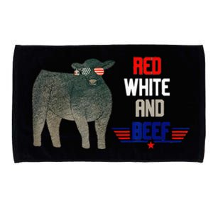 Red white and beef Funny Microfiber Hand Towel