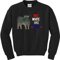 Red white and beef Funny Kids Sweatshirt