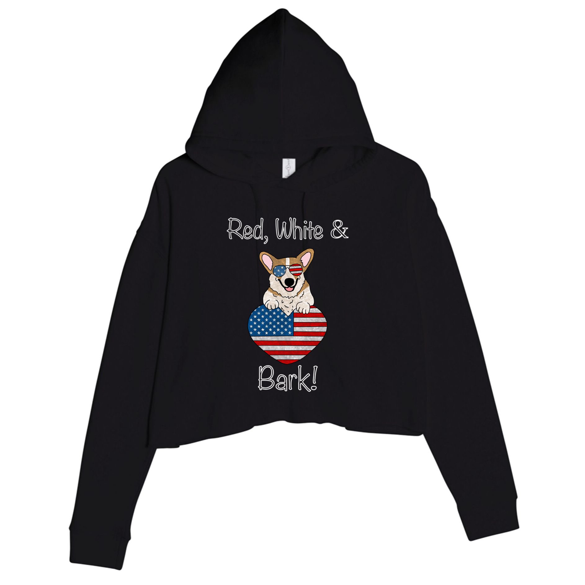 Red White And Bark Pembroke Welsh Corgi Indian Creek Corgi Gift Crop Fleece Hoodie