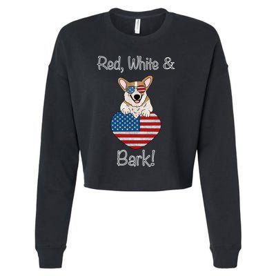 Red White And Bark Pembroke Welsh Corgi Indian Creek Corgi Gift Cropped Pullover Crew