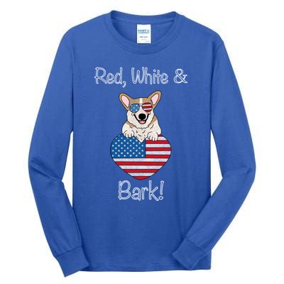 Red White And Bark Pembroke Welsh Corgi Indian Creek Corgi Gift Tall Long Sleeve T-Shirt